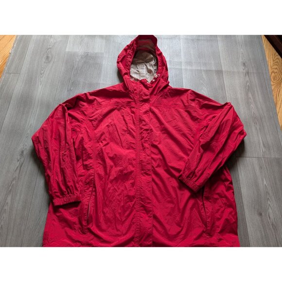 Women's Red Hooded Jacket - Picture 2 of 12